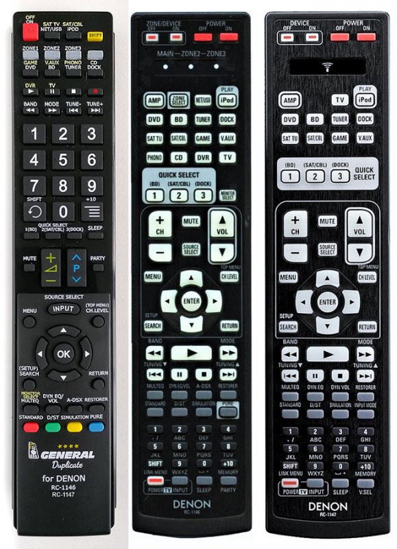 DENON RC1146, RC1147 remote control duplicate REMOTE CONTROL WORLD