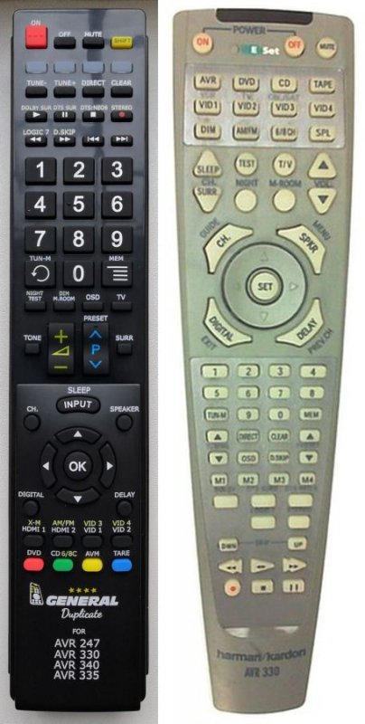 HARMAN KARDON AVR-330 - remote control, duplicate : REMOTE CONTROL WORLD, REMOTE CONTROL WORLD 
