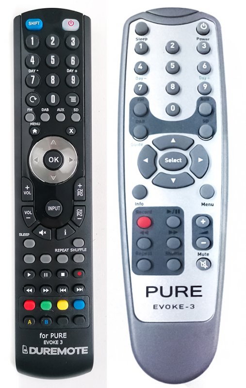 Pure Evoke 3 remote control duplicate REMOTE CONTROL WORLD, REMOTE