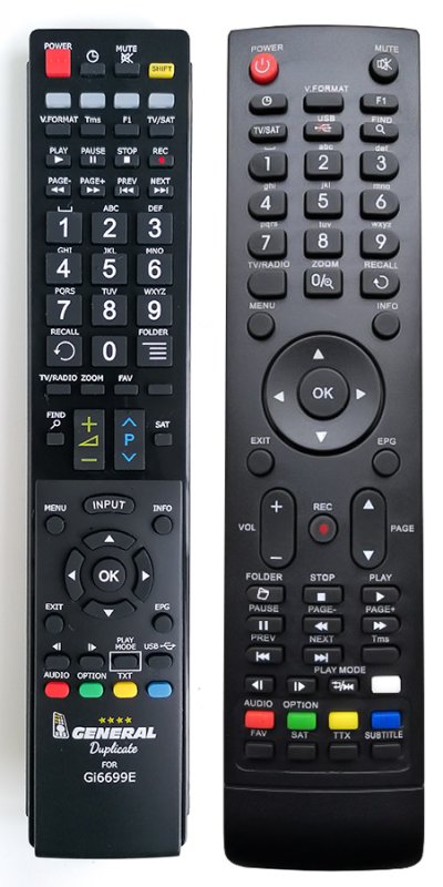 Galaxy Innovations Gi6699E combo remote control duplicate : REMOTE ...