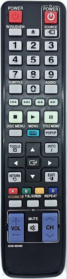 Replacement Remote Control for Samsung BD-D5500 