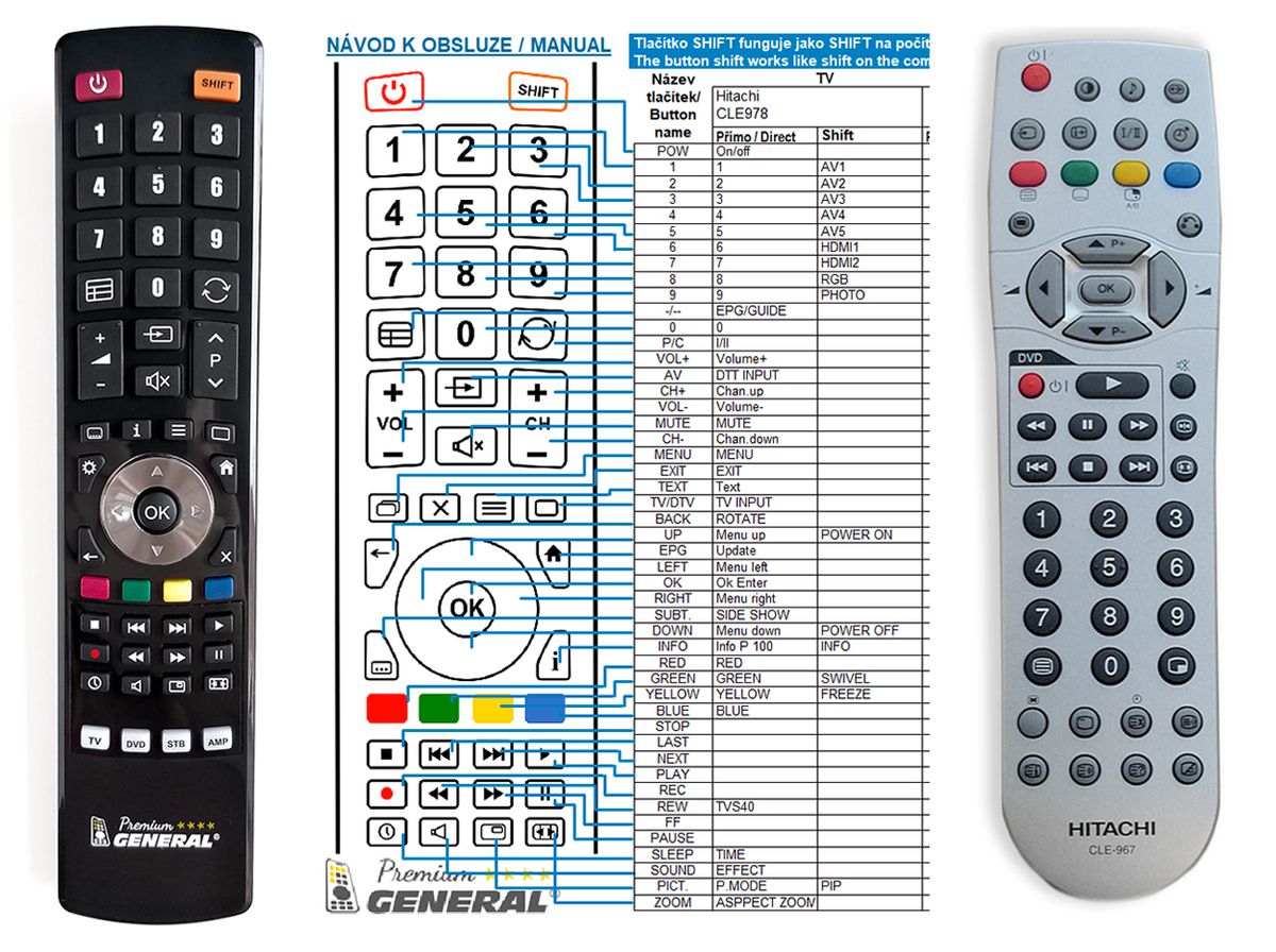 HITACHI RC43140 - télécommande de remplacement - $16.6 : REMOTE CONTROL  WORLD