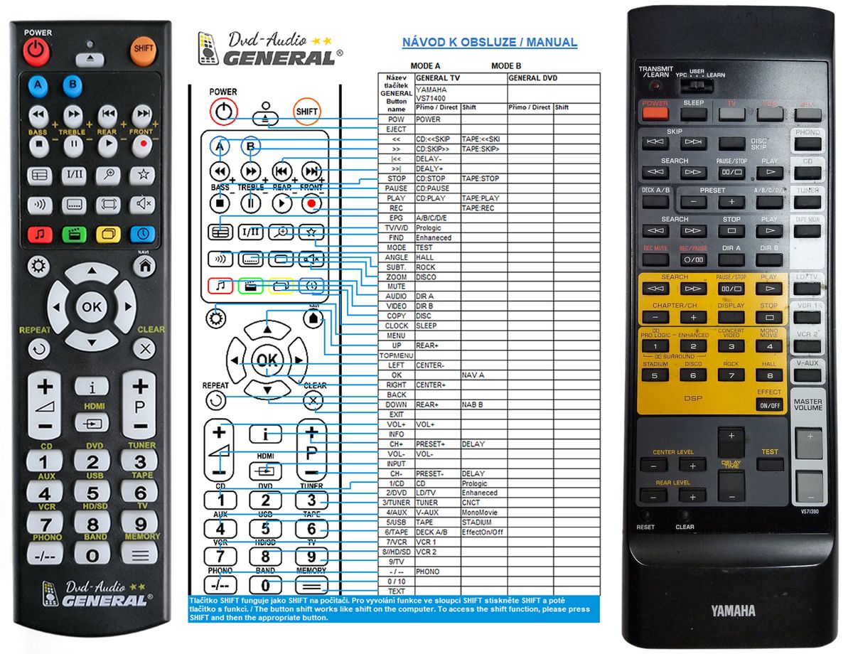 YAMAHA VS713900 remote control replacement 13.3 REMOTE CONTROL