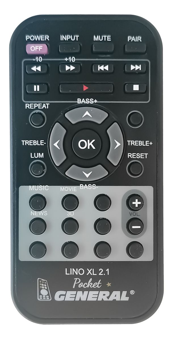 TRUST Lino XL 2.1 remote control duplicate 16.2 REMOTE