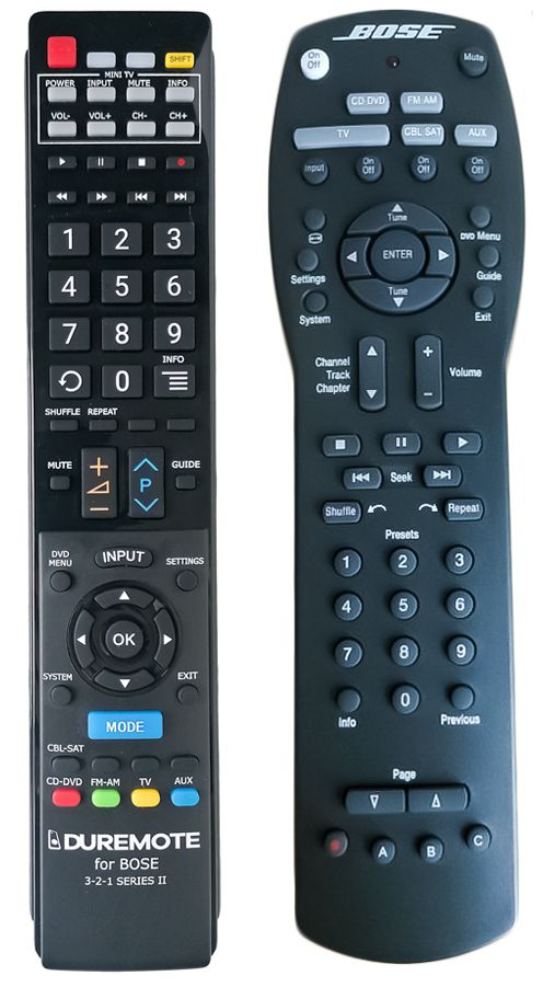 BOSE Series II, Series III, AV 321 II/III, PS3-2-1 88579-301 + TV control (mini TV) - remote control duplicate $18.6 : REMOTE CONTROL WORLD