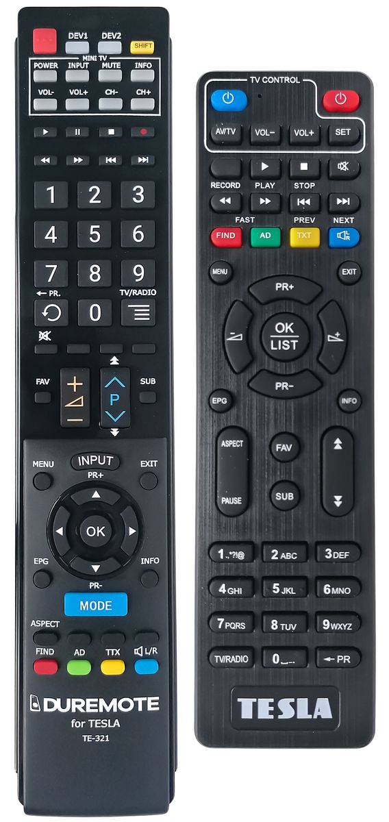 TESLA TE-321 + TV control (mini TV) - mando a distancia duplicado - $15.7 :  REMOTE CONTROL WORLD