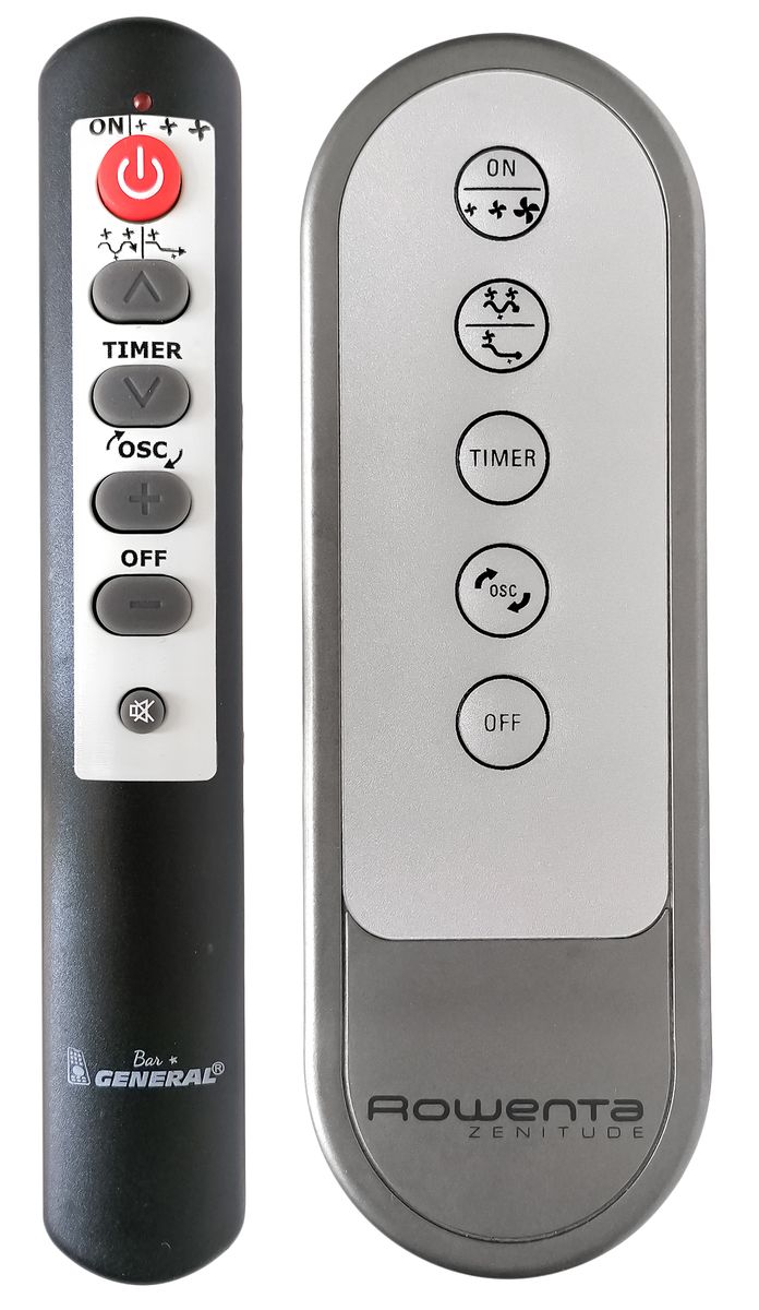 ROWENTA Zenitude remote control duplicate 15.8 REMOTE CONTROL