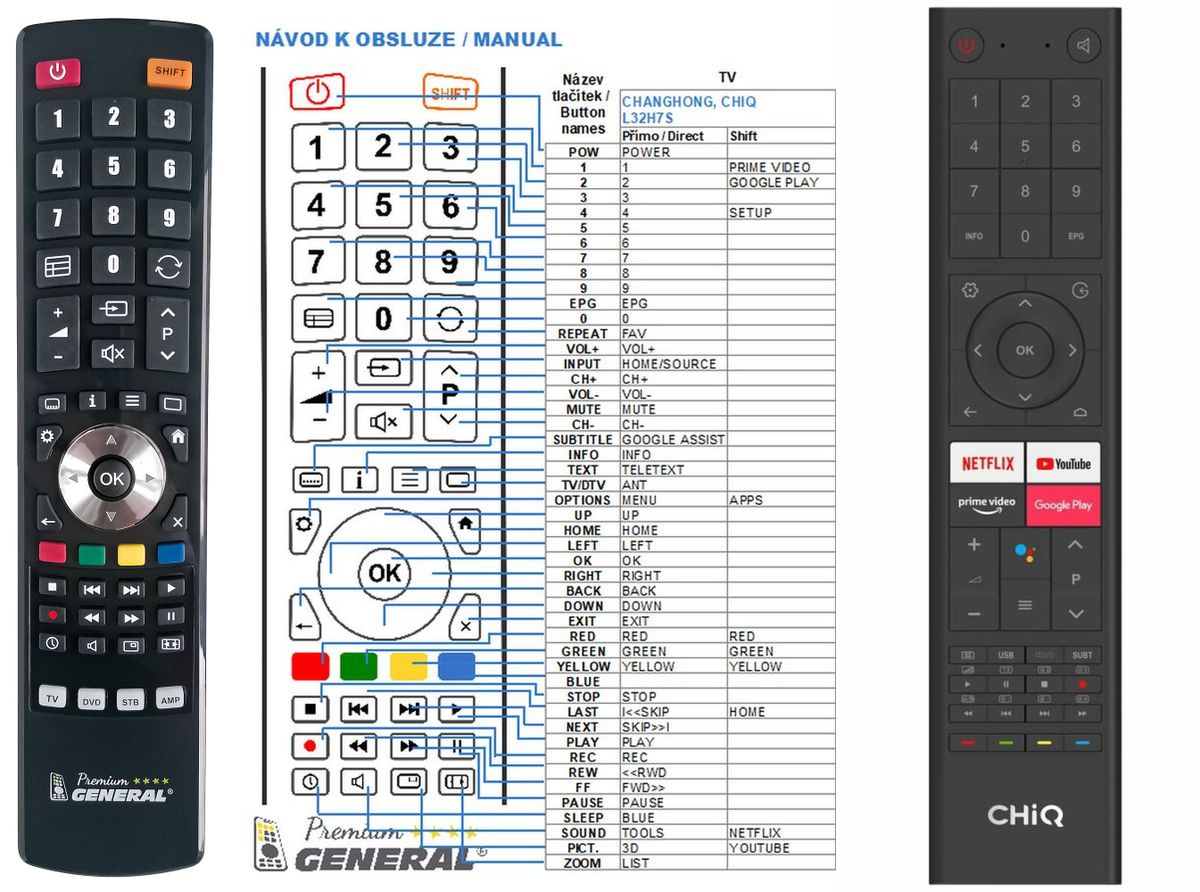 Remote Control For Chiq L32H7L U43H7N U55H7L U58G7N Smart LCD LED HDTV TV