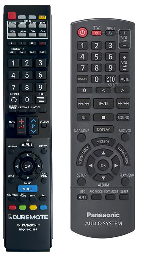 PANASONIC N2QAYB001198 + TV control (mini TV) - mando a distancia duplicado  - $18.0 : REMOTE CONTROL WORLD