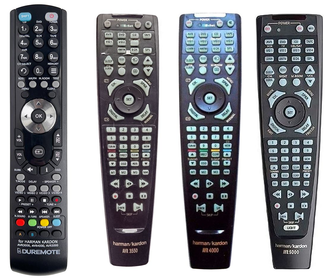 HARMAN KARDON AVR3000, AVR3550, AVR4000, AVR4500, AVR5000 remote