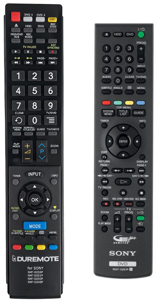 Service Remote Control For Sony RDR-HX650 RDR-HXD995 DVD Recorder Player