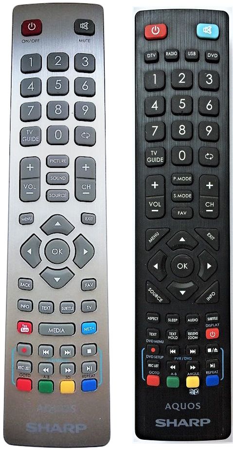 SHARP AQUOS SHW/RMC/0120N + TV control (mini TV) - télécommande de