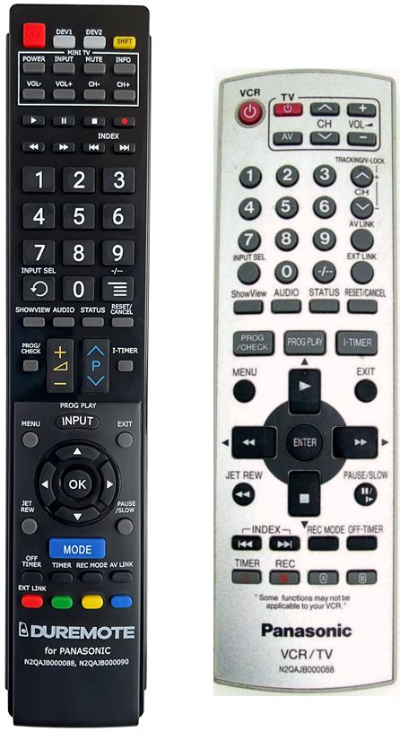 PANASONIC N2QAJB000088, N2QAJB000090 + TV control (mini TV) - mando a  distancia duplicado - $17.5 : REMOTE CONTROL WORLD
