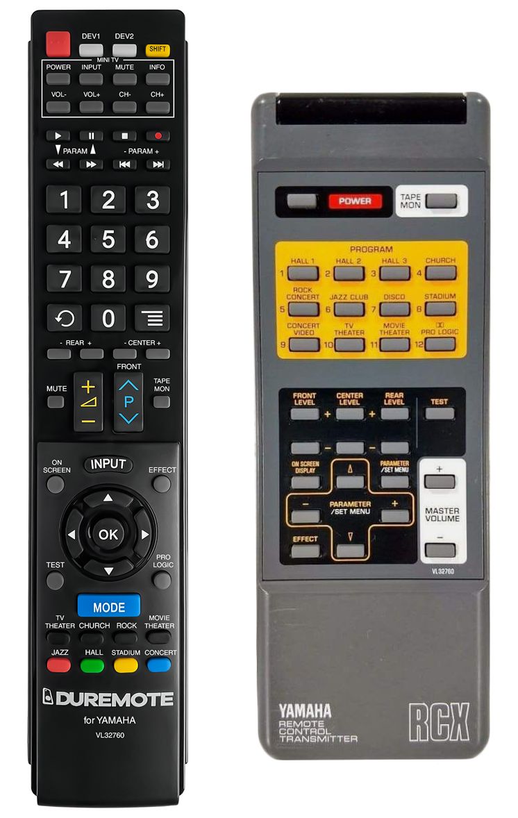 YAMAHA VL32760 + TV control (mini TV) - remote control duplicate