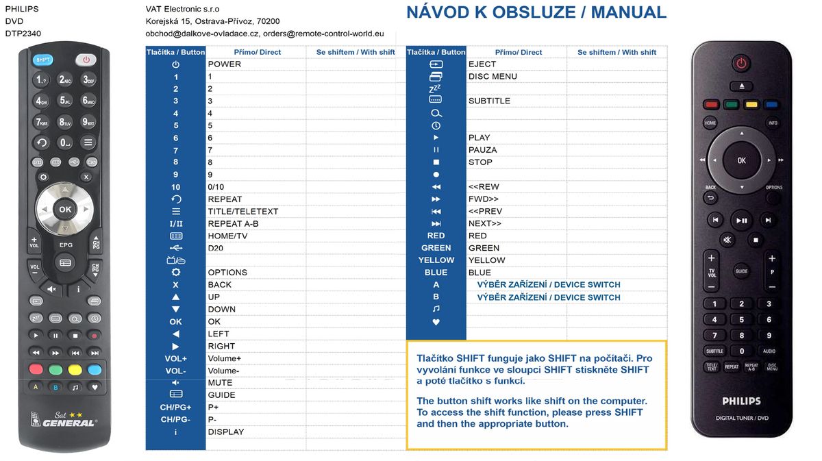 PHILIPS Mando a Distancia sustituto del original