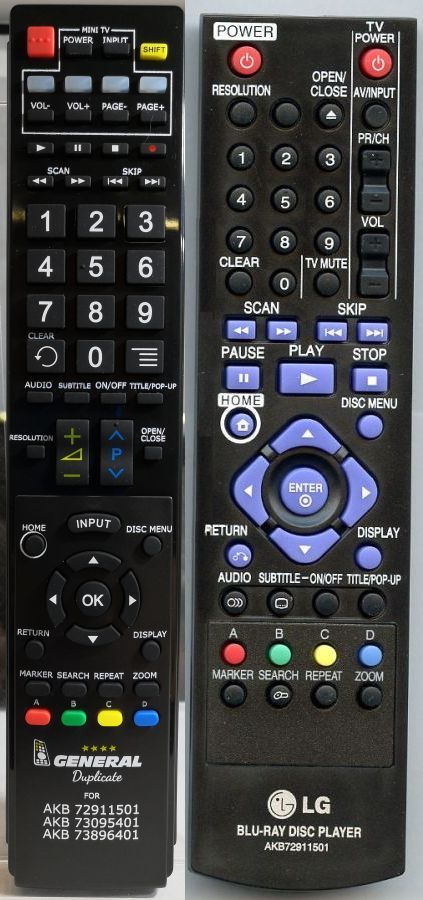 Replacement Remote Control for Lg AKB72373701-COPY
