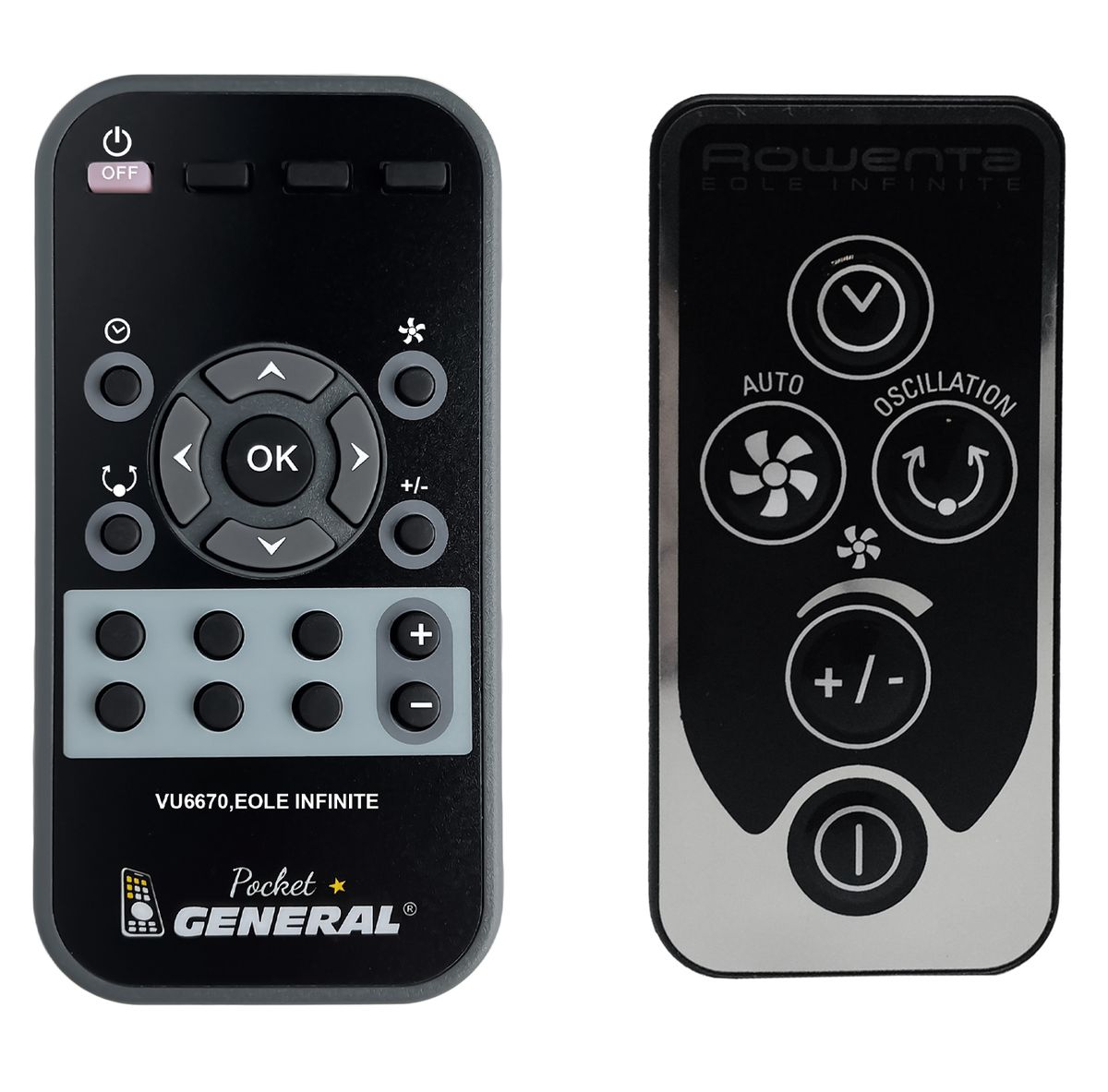 ROWENTA REMOTE CONTROL WORLD, REMOTE CONTROL WORLD, with original and replacement