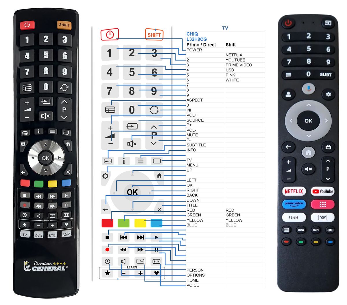 Remote Control For Chiq Chiql40d5t Led Tv - Remote Control