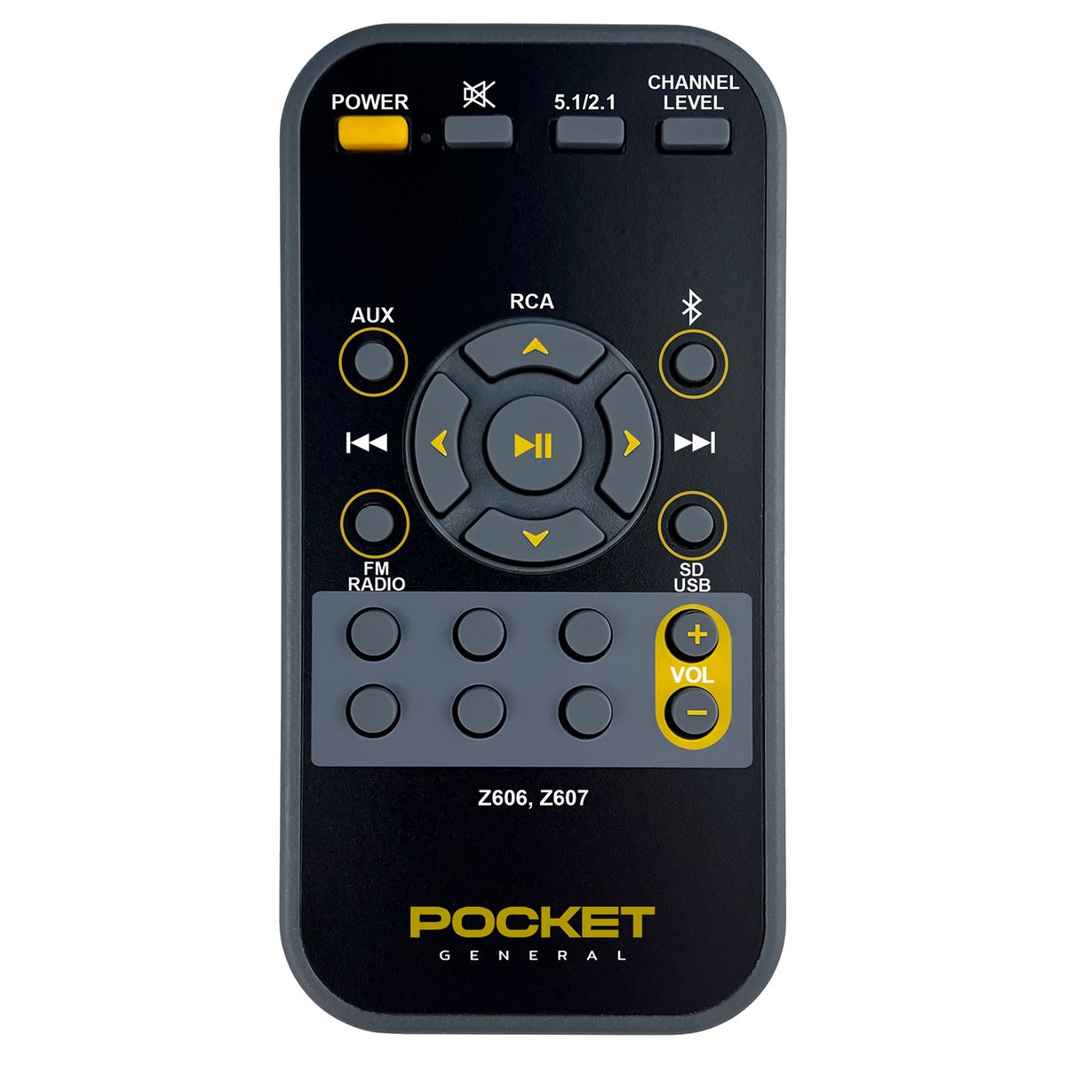 Telecomando VINABTY R10004 Sostitutivo Per Logitech Z607 – Compatibile Con Sistema 5.1, Infrarossi, Portata 8-10m, Materiale ABS Resistente