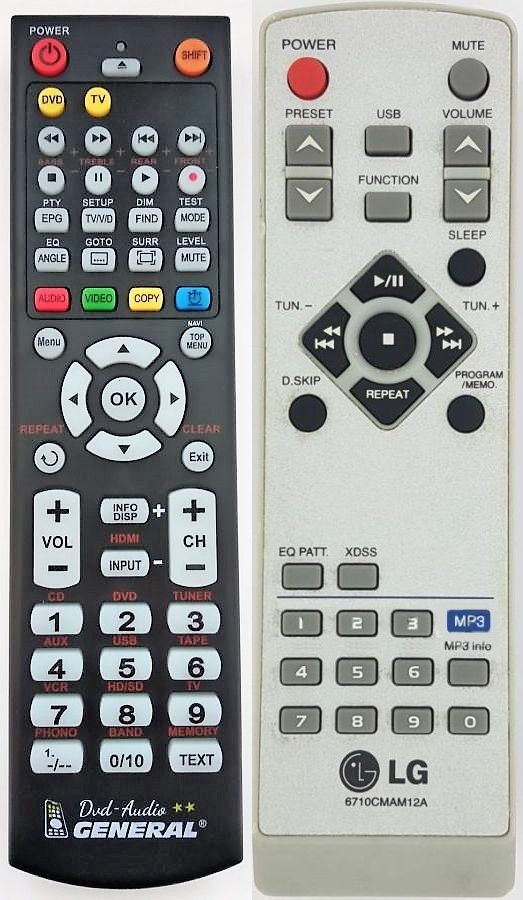 Remote controls AUDIO, CD, AMP LG REMOTE CONTROL WORLD, REMOTE
