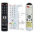 SCHAUB LORENZ LT32-370 FAB, LT 32-4180 FHD -
compatible General-branded remote control