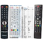 VIVAX TV-32S60T2,  32S50, 32S55, TV-40S60T2, TV-43S60T2, TV-49S60T2 - 

compatible General-branded remote control