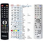 JVC RM-C1805, RM-C1811, RM-C1812S, RM-C1813H - 

compatible General-branded remote control