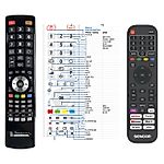 SENCOR SLE32S700TCS, 32S702TCS, SLE40FS700TCS, SLE40FS701TCS, SLE40FS702TCS  - 

compatible General-branded remote control