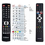 SHARP 40FG2EA, 32FG4E - 

compatible General-branded remote control