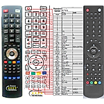 TELEFUNKEN 19LED400PVR, 22LED401PVR, 24LED402PVR, 26LED403PVR, 32LHD302PVR, 32LED404PVR - 

compatible General-branded remote control